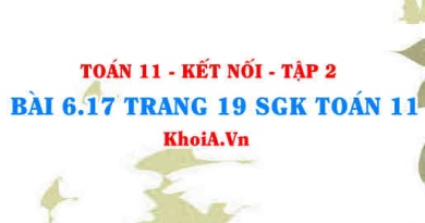 Bài 6.17 trang 19 Toán 11 Kết nối tri thức Tập 2